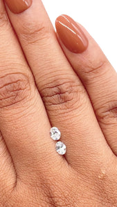 0.48cttw | D-E VVS Oval Shape Brilliant Cut Diamond Matched Pair - Modern Rustic Diamond