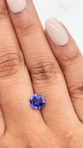 1.19ct | Blue/ Hexagon Shape Step Cut Diamond - Modern Rustic Diamond