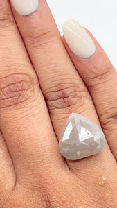 11.26ct | Salt & Pepper Pear Shape Brilliant Cut Diamond - Modern Rustic Diamond