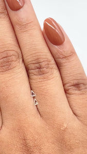 0.12cttw | H-I SI Shield Shape Step Cut Diamond Matched Pair - Modern Rustic Diamond