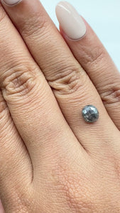 1.09ct | Salt & Pepper Cushion Shape Rose Cut Diamond - Modern Rustic Diamond