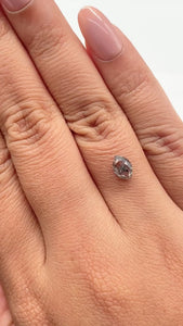 0.87ct | Salt & Pepper Marquise Shape Rose Cut Diamond - Modern Rustic Diamond