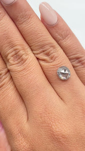 1.81ct | Salt & Pepper Oval Shape Rose Cut Diamond - Modern Rustic Diamond