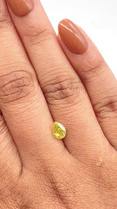 1.02ct | Yellow VS2 Pear Shape Brilliant Cut Diamond (GIA) - Modern Rustic Diamond