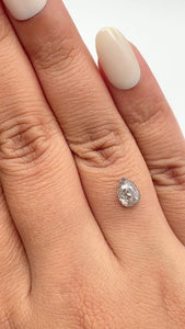 1.09ct | Rustic Pear Shape Rose Cut Diamond - Modern Rustic Diamond