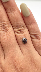 1.05ct | Salt & Pepper Oval Shape Rose Cut Diamond - Modern Rustic Diamond