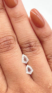 1.00cttw | D VVS Kite Shape Step Cut Diamond Matched Pair - Modern Rustic Diamond