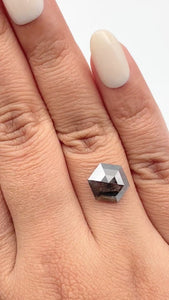 2.81ct | Rustic Hexagon Shape Rose Cut Diamond - Modern Rustic Diamond