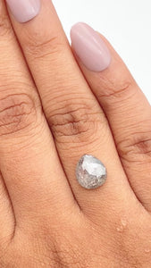 2.19ct | Rustic Pear Shape Rose Cut Diamond - Modern Rustic Diamond