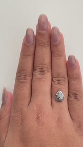 3.00ct | Rustic Pear Shape Rose Cut Diamond - Modern Rustic Diamond