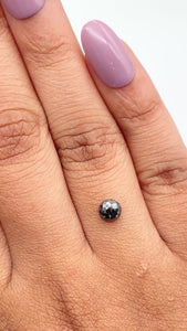 0.59ct | Black Round Shape Rose Cut Diamond - Modern Rustic Diamond
