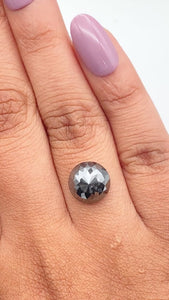 4.50ct | Black Round Shape Rose Cut Diamond - Modern Rustic Diamond