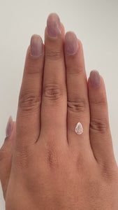 0.68ct | D/VS2 Pear Shape Rose Cut Diamond - Modern Rustic Diamond