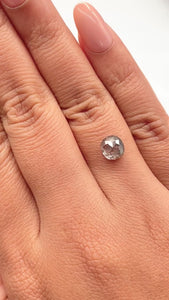 1.71ct | Salt & Pepper Cushion Shape Rose Cut Diamond - Modern Rustic Diamond