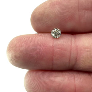 0.77cttw | I-J VVS Round Shape Old European Cut Diamond Matched Pair - Modern Rustic Diamond