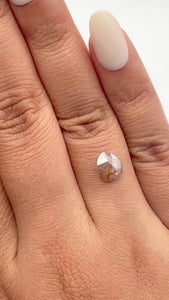 0.89ct | Rustic  Pear Shape Rose Cut Diamond - Modern Rustic Diamond