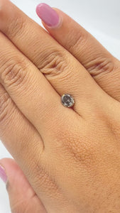 1.05ct | Salt & Pepper Oval Shape Brilliant Cut Diamond - Modern Rustic Diamond