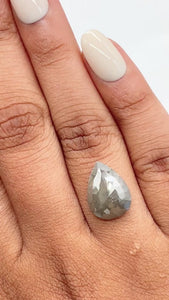 4.91ct | Rustic/ Pear Shape Rose Cut Diamond - Modern Rustic Diamond