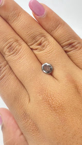 1.33ct | Salt & Pepper Cushion Shape Brilliant Cut Diamond - Modern Rustic Diamond