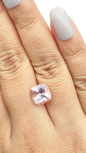 3.59ct |  Cushion Shape  Morganite - Modern Rustic Diamond