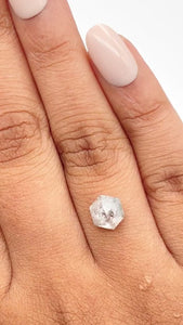 1.84ct | Rustic Hexagon Shape Rose Cut Diamond - Modern Rustic Diamond