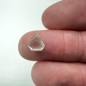 1.42ct | F-G/SI Shield Shape Rose Cut Diamond - Modern Rustic Diamond