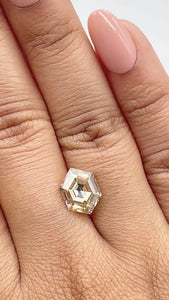 3.03ct | Champagne VS2 Hexagon Shape Step Cut Diamond (GIA) - Modern Rustic Diamond