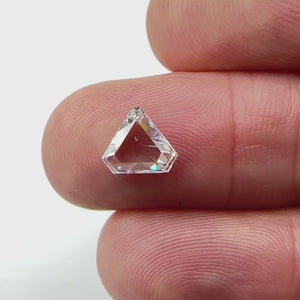 1.13ct | D/VS-SI Shield Shape Rose Cut Diamond - Modern Rustic Diamond