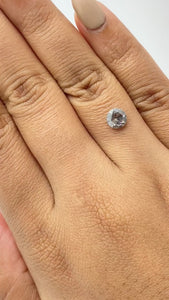 0.93ct | Salt & Pepper Round Shape Rose Cut Diamond - Modern Rustic Diamond