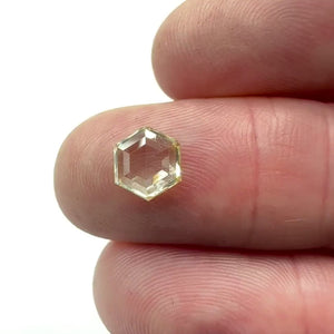 1.27ct | Fancy Light Yellow VS2 Hexagon Shape Step Cut Diamond (GIA) - Modern Rustic Diamond
