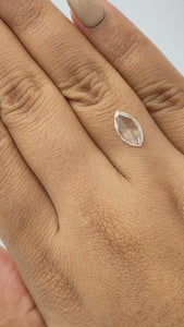 0.63ct | F-G/VS Marquise Shape Rose Cut Diamond - Modern Rustic Diamond