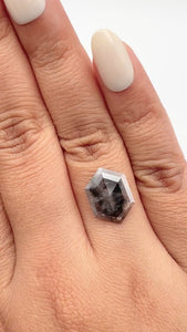 2.41ct | Rustic  Hexagon Shape Rose Cut Diamond - Modern Rustic Diamond