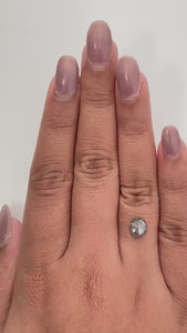 1.37ct | Salt & Pepper Oval Shape Rose Cut Diamond - Modern Rustic Diamond