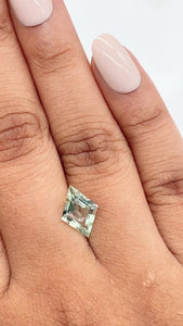 1.76ct | Green/ Lozenge Shape Step Cut Diamond - Modern Rustic Diamond