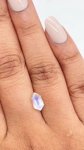 1.09ct | White Blue/ Hexagon Shape Step Cut Diamond - Modern Rustic Diamond