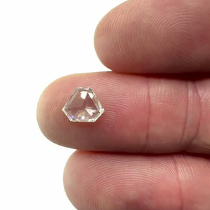 0.92ct | G-H/SI Shield Shape Rose Cut Diamond - Modern Rustic Diamond
