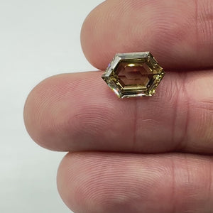 3.13ct | Champagne VS-SI Hexagon Shape Step Cut Diamond - Modern Rustic Diamond