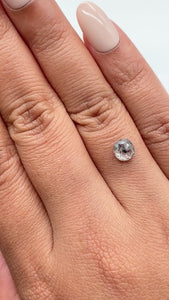 1.08ct | Salt & Pepper Cushion Shape Rose Cut Diamond - Modern Rustic Diamond