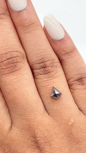 0.67ct | Salt & Pepper Kite Shape Step Cut Diamond - Modern Rustic Diamond