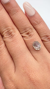 2.60ct | Salt & Pepper Oval Shape Rose Cut Diamond - Modern Rustic Diamond