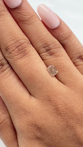 1.06ct | Champagne VVS Emerald Shape Step Cut Diamond - Modern Rustic Diamond