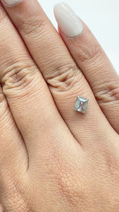1.00ct | Salt & Pepper Rhomboid Shape Rose Cut Diamond - Modern Rustic Diamond