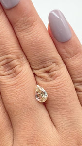 1.29ct | U-V/VVS2 Pear Shape Lattice Cut Diamond (GIA) - Modern Rustic Diamond