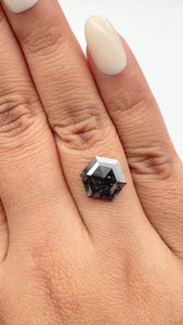 2.80ct | Rustic Hexagon Shape Rose Cut Diamond - Modern Rustic Diamond
