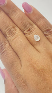 1.28ct | Salt & Pepper Pear Shape Rose Cut Diamond - Modern Rustic Diamond