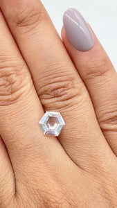 1.32ct |  Hexagon Shape Step Cut Moonstone - Modern Rustic Diamond