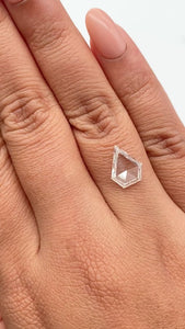 2.00ct | J/SI2 Shield Shape Rose Cut Diamond (GIA) - Modern Rustic Diamond