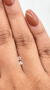 0.15cttw | G-H VS Shield Shape Step Cut Diamond Matched Pair - Modern Rustic Diamond