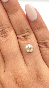 1.48ct | Salt & Pepper Round Shape Rose Cut Diamond - Modern Rustic Diamond