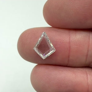 1.55ct | D-E/VS-SI Kite Shape Rose Cut Diamond - Modern Rustic Diamond